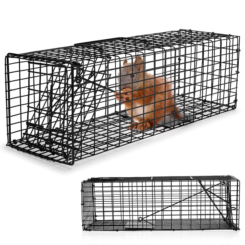 Qualirey front view of trap showing secure door and easy carry benefit