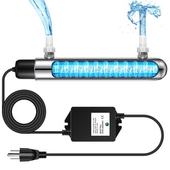 Qualirey front view of stainless-steel UV clarifier showing durable body and connections for reliable treatment