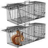 Qualirey front view of two traps showing compact packaged set and convenience