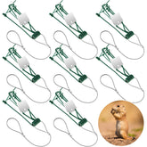 Qualirey front view packaging showing eight green stainless steel traps, convenient kit