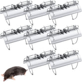 Qualirey front view of two traps showing shape and durable finish benefits quick placement