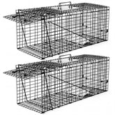 Qualirey front view of both traps showing sturdy frame and humane capture benefit