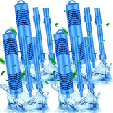 Qualirey front view of a blue mineral stick showing shape and fit advantage