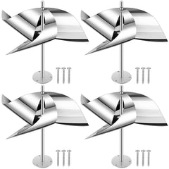 Qualirey reflective pinwheel front view showing bright silver flash benefit