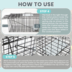Qualirey folded trap flat for storage demonstrating space-saving benefit