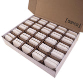 Quantfire front packaging showing 50 ceramic briquettes and easy replacement benefit