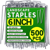 Qucuky front pack of 500 landscape staples showing quantity and size, ready to save time