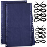 Queekay front view of blue replacement sling showing full panel and color benefits