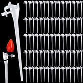 Queekay front packaging of 200 clear stakes shows large quantity benefit