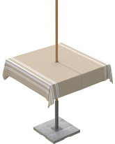 QueenKer front view showing khaki white stripe providing stylish waterproof protection