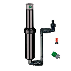 Quick-Snap front view showing compact pop-up body and flush housing for clean lawn