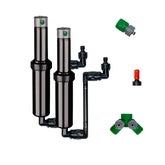Quick-Snap front view of two-sprinkler kit showing compact packaging and included parts