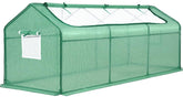 Quictent mini greenhouse front view showing full shelter and clear visibility benefit