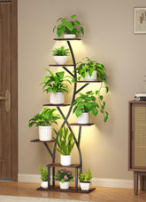 Quikraen front view full shelf showcasing tall 8-tier display and space saving