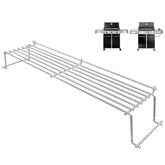 QuliMetal front view warming rack showing custom fit and added grill surface benefit