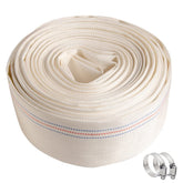 QuQuyi front view of coiled lay-flat hose showing compact storage benefit