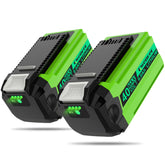 Qwenoer front packaging showing 40V 6.0Ah batteries and compatibility list for quick purchase benefit