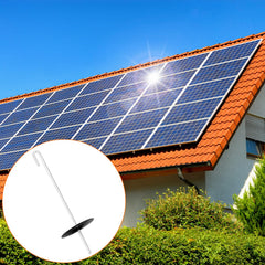 QWORK clip mounted on solar panel edge demonstrating non-invasive attachment