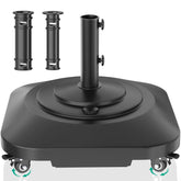QZER umbrella base front view showing stable design and easy placement