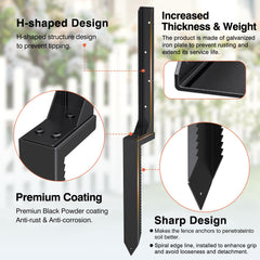 QZXRKEJI mounted on a 4x4 wooden post providing immediate lateral stability