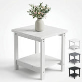 RACCOON FOREST front view of white side table showing clean design and durability