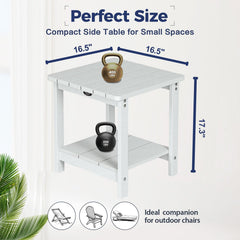 RACCOON FOREST two-tier shelf holding drinks demonstrating heavy-duty stability