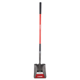 Radius Garden front view square point shovel showing full tool and blade benefit