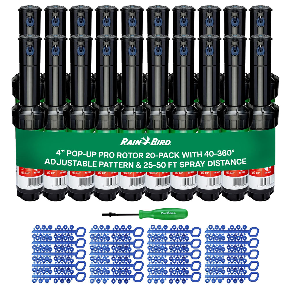 Rain Bird 5000 rotor front packaging showing full kit benefits