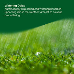 Rain Bird mobile app screen controlling ARC6 with remote scheduling benefit