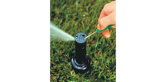 Rain Bird retraction detail showing wiper seal and spring for leak resistance