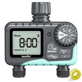 RAINPOINT front panel LCD showing clear schedule for quick setup
