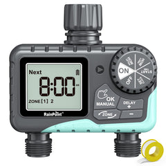 RAINPOINT front panel LCD showing clear schedule for quick setup