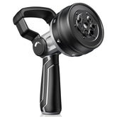 RAINPOINT nozzle front view showing durable metal body and spray face benefit: clear pattern selection