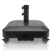 RAOKUKH front view of black square umbrella base showing stable footprint