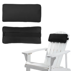 Rasugarlary front view of black head pillow showing slim profile and comfort