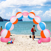 RattanView front view inflated arch creating vibrant party focal point