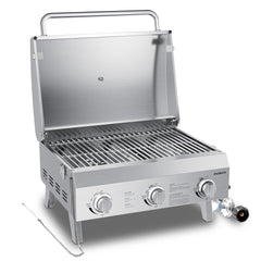 Raxmate close-up of a burner and control knob showing precise heat control and durable finish