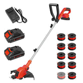RAXONE front view of cordless trimmer showing compact design and fast cutting