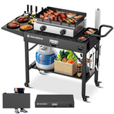 Raynesys front view assembled grill cart showing sturdy workspace benefit