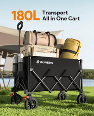 Raynesys side profile open wagon displaying roomy 180L capacity