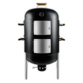 Realcook front view showing smoker exterior and large cooking capacity benefit