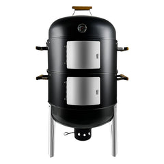 Realcook front view showing smoker exterior and large cooking capacity benefit