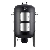 Realcook front view assembled smoker showing large capacity and durable finish benefit