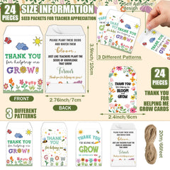 Reallnaive adhesive seed packet detail with printed thank-you message for personalization