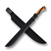 REAT machete front profile showing full 24-inch blade and balance benefit