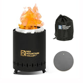 Red Mountain Valley front view showing compact portable fire pit and benefits