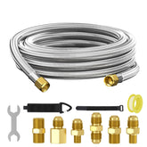 REDPANT front view of 12ft propane hose kit showing complete contents and benefit of ready-to-use setup