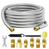 REDPANT front view of 18ft propane hose kit showing components and benefits