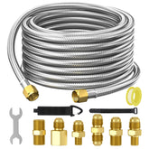 REDPANT front view of 24ft propane hose kit showing complete package and benefit of ready-to-use setup
