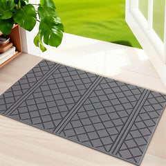 REFETONE front view grey doormat showing full 24x36 coverage and clean finish